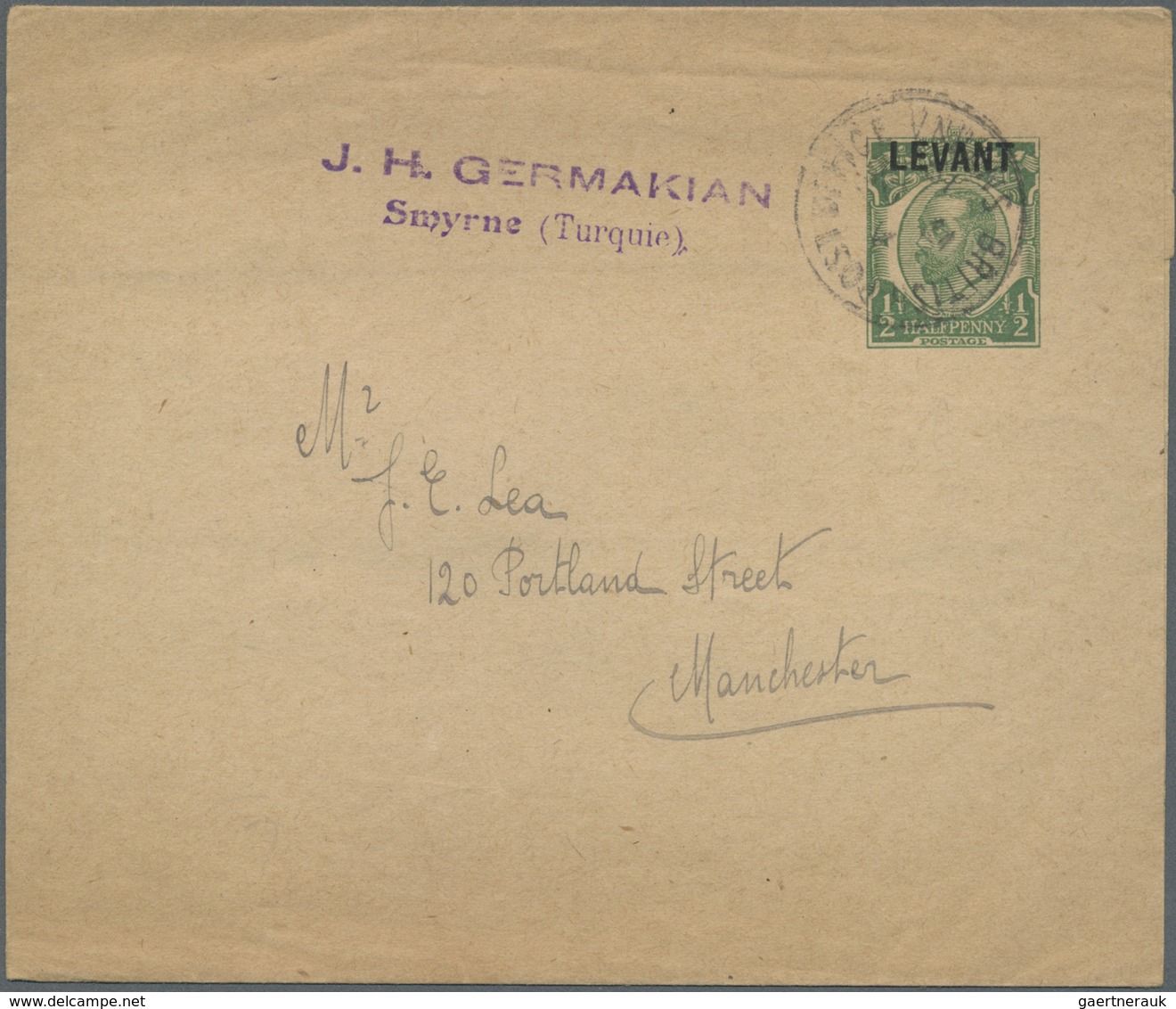 GA Britische Post In Der Türkei: 1902-1912: Collection Of 10 Postal Stationery Cards, Registered Envelo - Andere & Zonder Classificatie