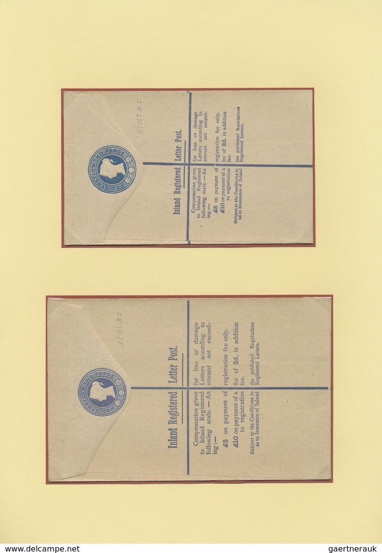 GA Großbritannien - Ganzsachen: 1878/1982, REGISTERED ENVELOPES, Deeply Specialised And Comprehensive C - 1840 Mulready Envelopes & Lettersheets