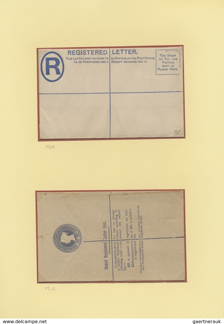 GA Großbritannien - Ganzsachen: 1878/1982, REGISTERED ENVELOPES, Deeply Specialised And Comprehensive C - 1840 Enveloppes Mulready