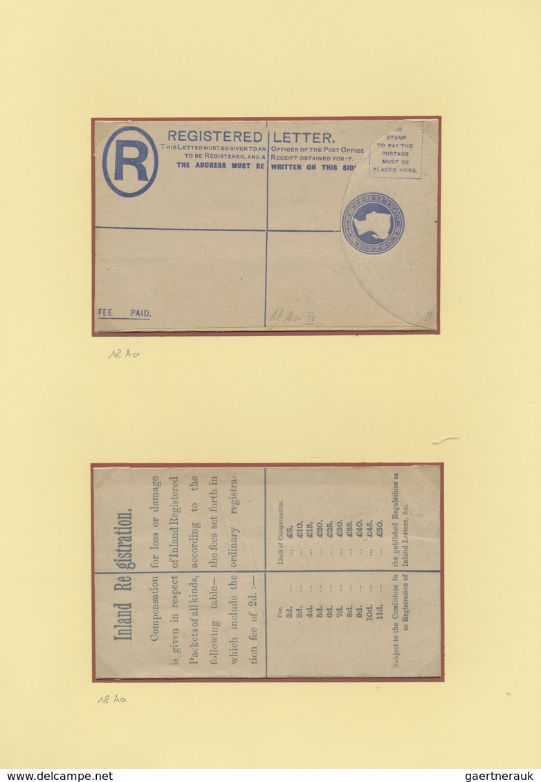 GA Großbritannien - Ganzsachen: 1878/1982, REGISTERED ENVELOPES, Deeply Specialised And Comprehensive C - 1840 Mulready Envelopes & Lettersheets