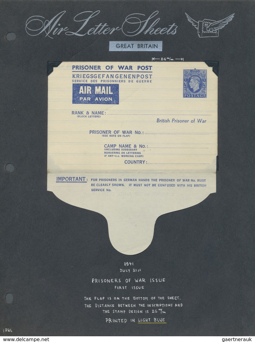 GA Großbritannien - Ganzsachen: 1941/1957 (ca.), AEROGRAMMES: specialised exhibition collection on well