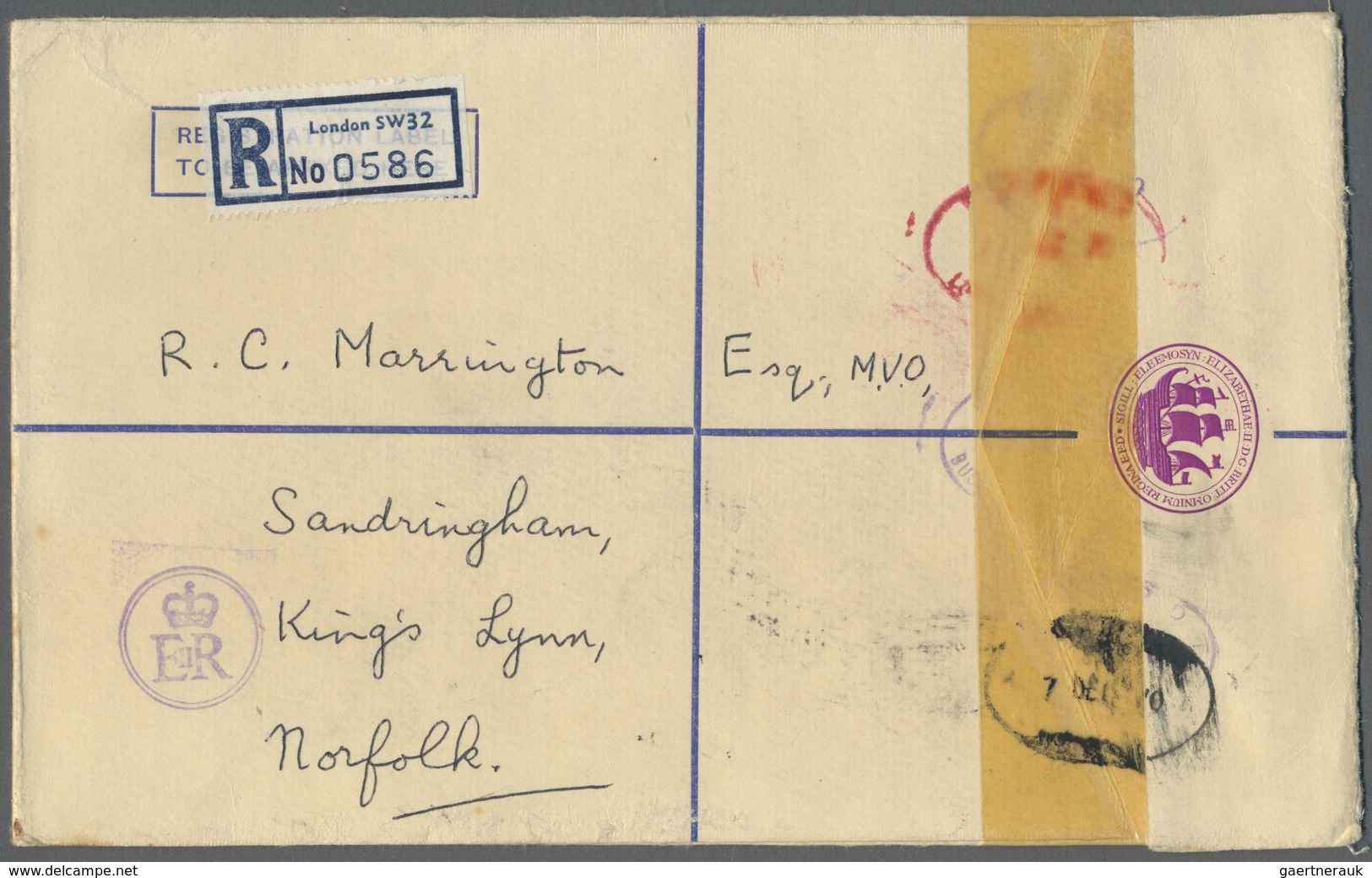 Br Großbritannien - Besonderheiten: 1903/1991: 36 Letters Only With OFFICIAL PAID Cancellations. - Autres & Non Classés