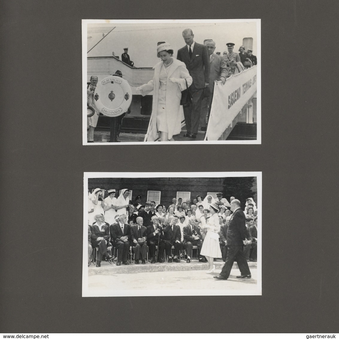 Großbritannien - Besonderheiten: 1959, HM The Queen Visiting The USA (as Queen Of Canada), Album Wit - Autres & Non Classés