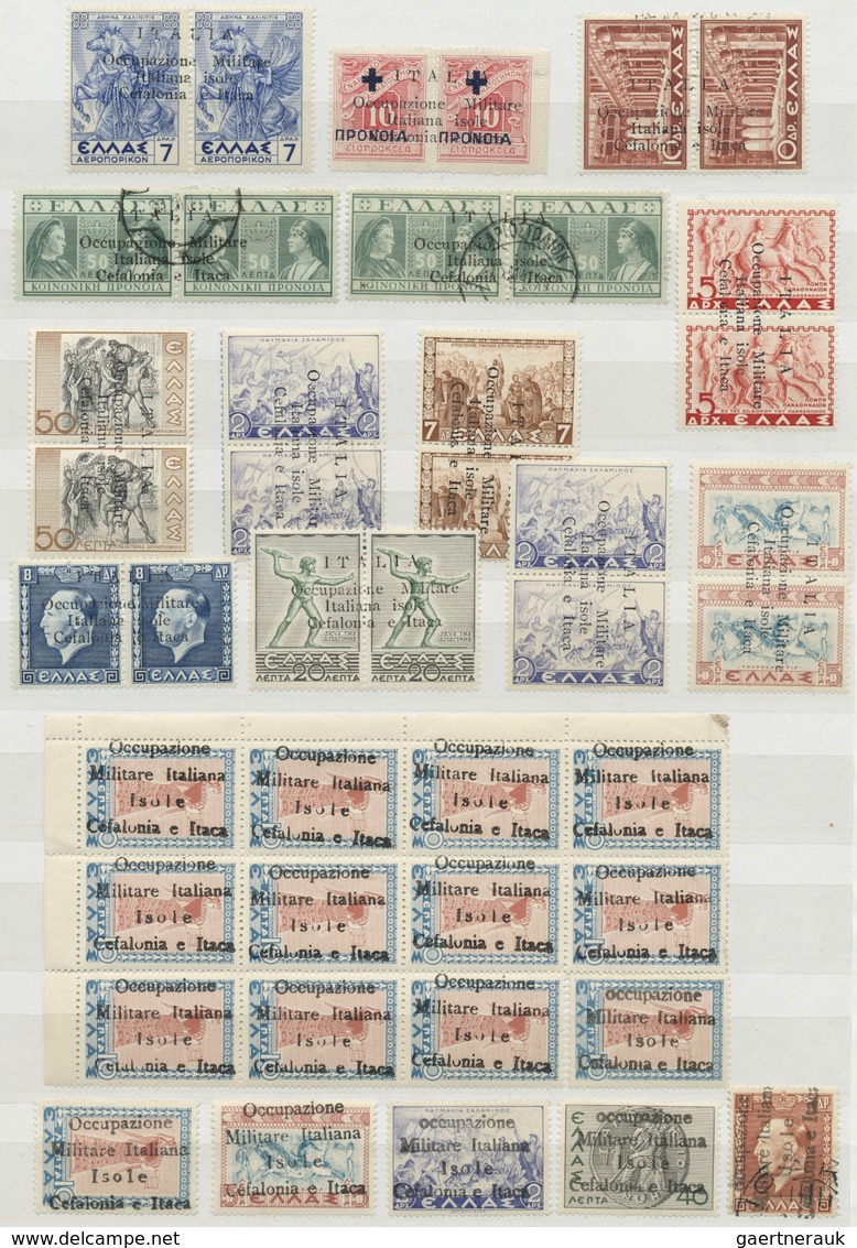 */**/O Ionische Inseln - Lokalausgaben: Kefalonia Und Ithaka: 1941, Argostoli And Ithaca Issue, Mainly Mint - Iles Ioniques