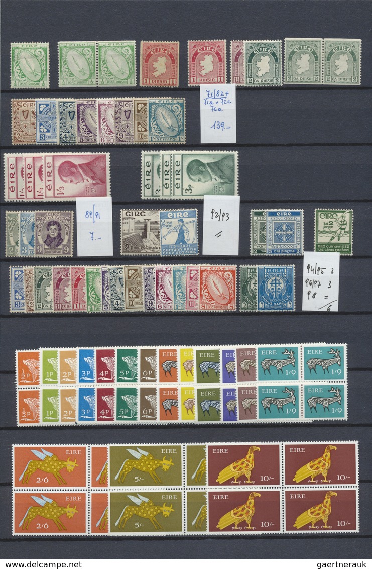 **/* Irland: 1922/1971, Mint Collection/assortment On Stocksheets, Incl. Better Definitives, Coil Stamps, - Lettres & Documents