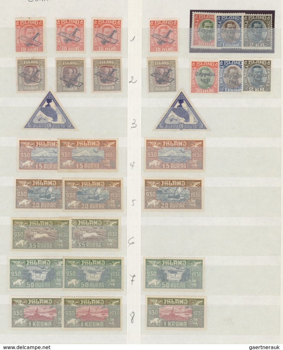 ** Island: 1860's-1980's: Comprehensive Stock Of Mint And Used Stamps Housed In A Big Stockbook, With S - Autres & Non Classés