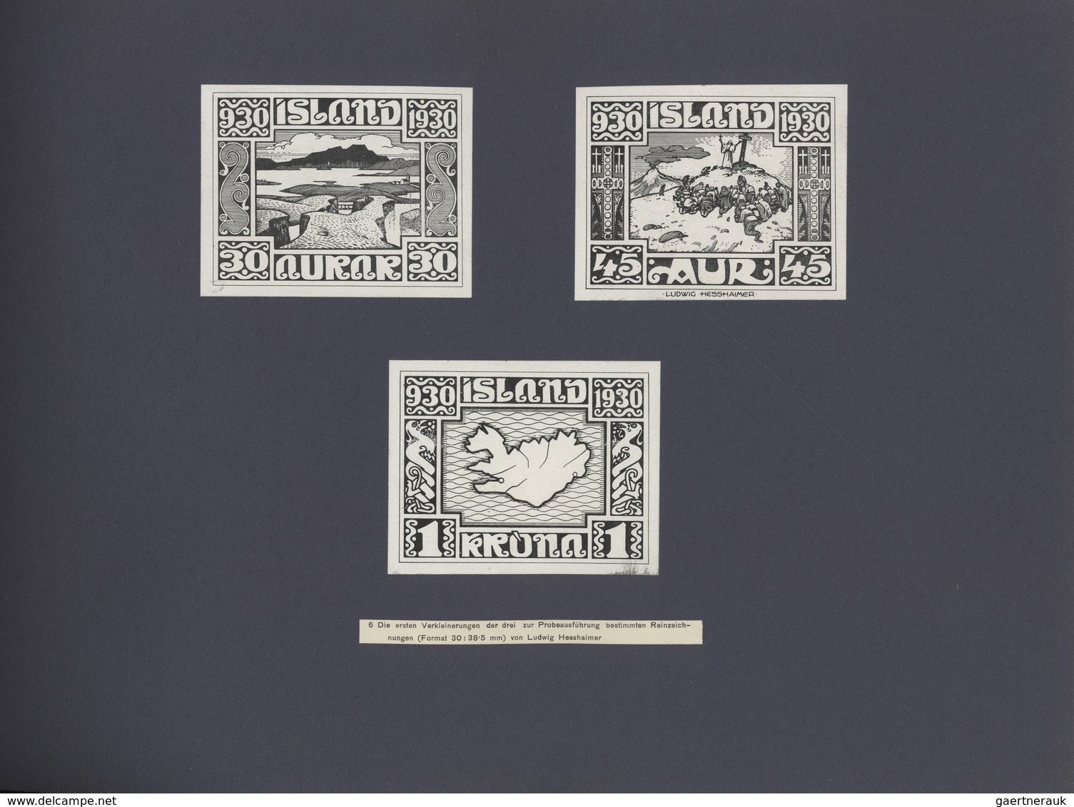 Island: 1930, Die Jubiläumsbriefmarken Von Island 930-1930 / Entworfen Von Ludwig Hesshaimer / Gedru - Autres & Non Classés