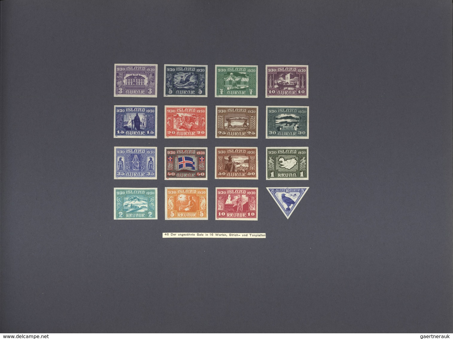 Island: 1930, Die Jubiläumsbriefmarken von Island 930-1930 / entworfen von Ludwig Hesshaimer / gedru