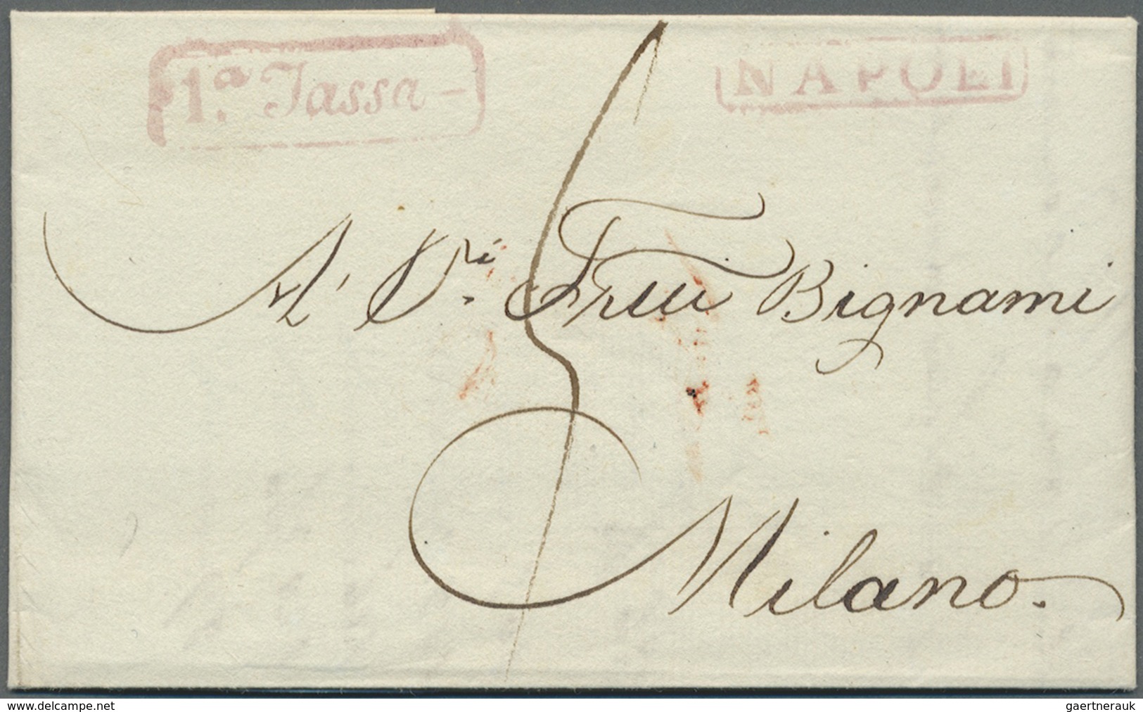 Br Italien - Vorphilatelie: 1610/1848 (ca) NAPLES 40+ Letters From The Kingdom Of Naples / Napoli - ...-1850 Préphilatélie