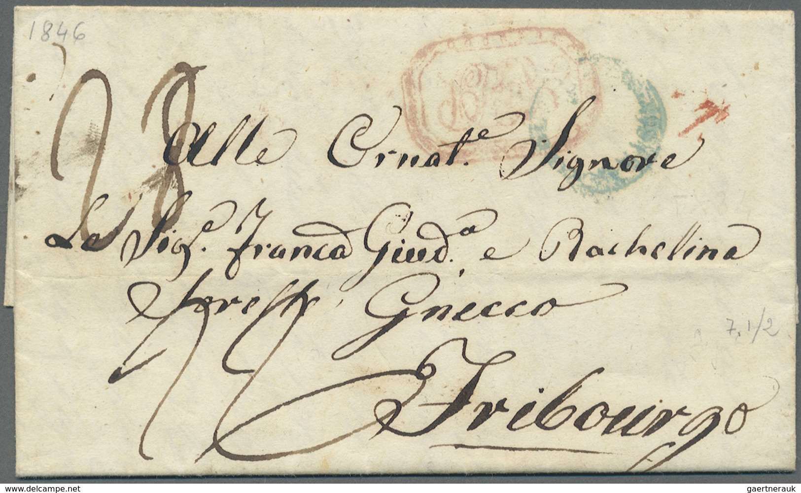 Br Italien - Vorphilatelie: 1610/1848 (ca) NAPLES 40+ Letters From The Kingdom Of Naples / Napoli - ...-1850 Préphilatélie