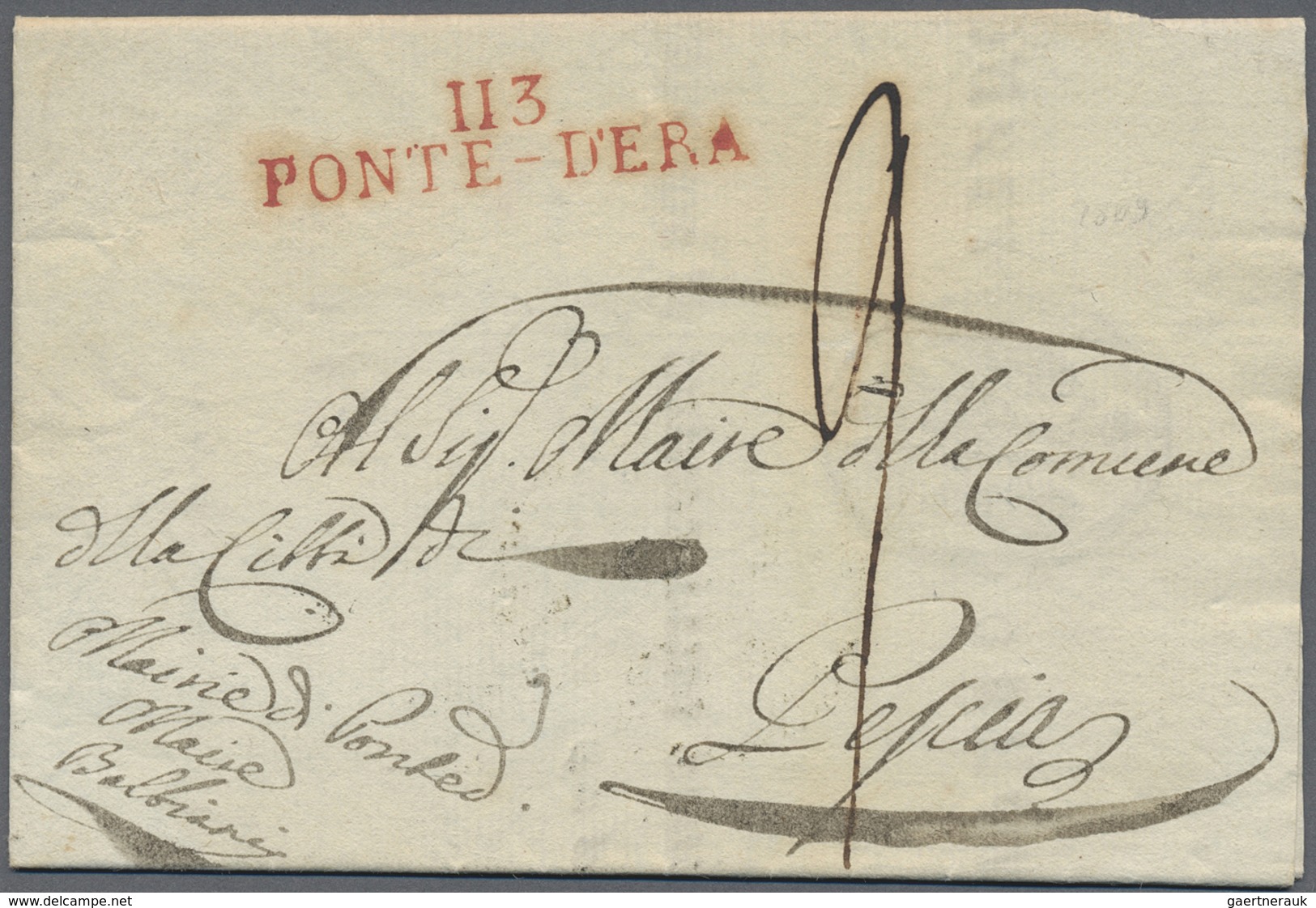 Br Italien - Vorphilatelie: 1757/1855 Ca., Collection With More Than 40 Folded Letter Covers, Comprisin - 1. ...-1850 Prephilately