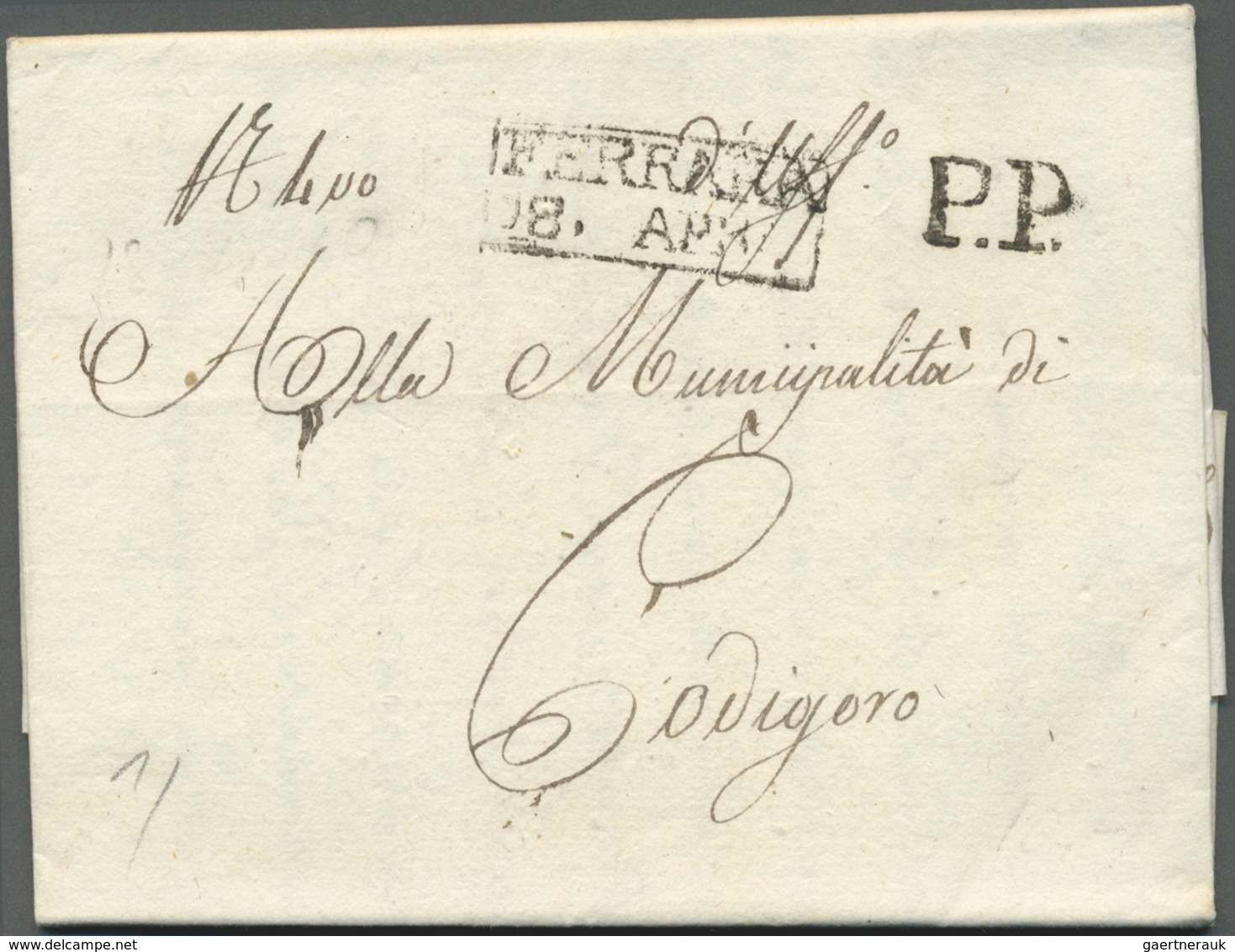 Br Italien - Vorphilatelie: 1800/1860 (ca.), Lot Of More Than 60 Folded Letters From Many Different Tow - ...-1850 Préphilatélie