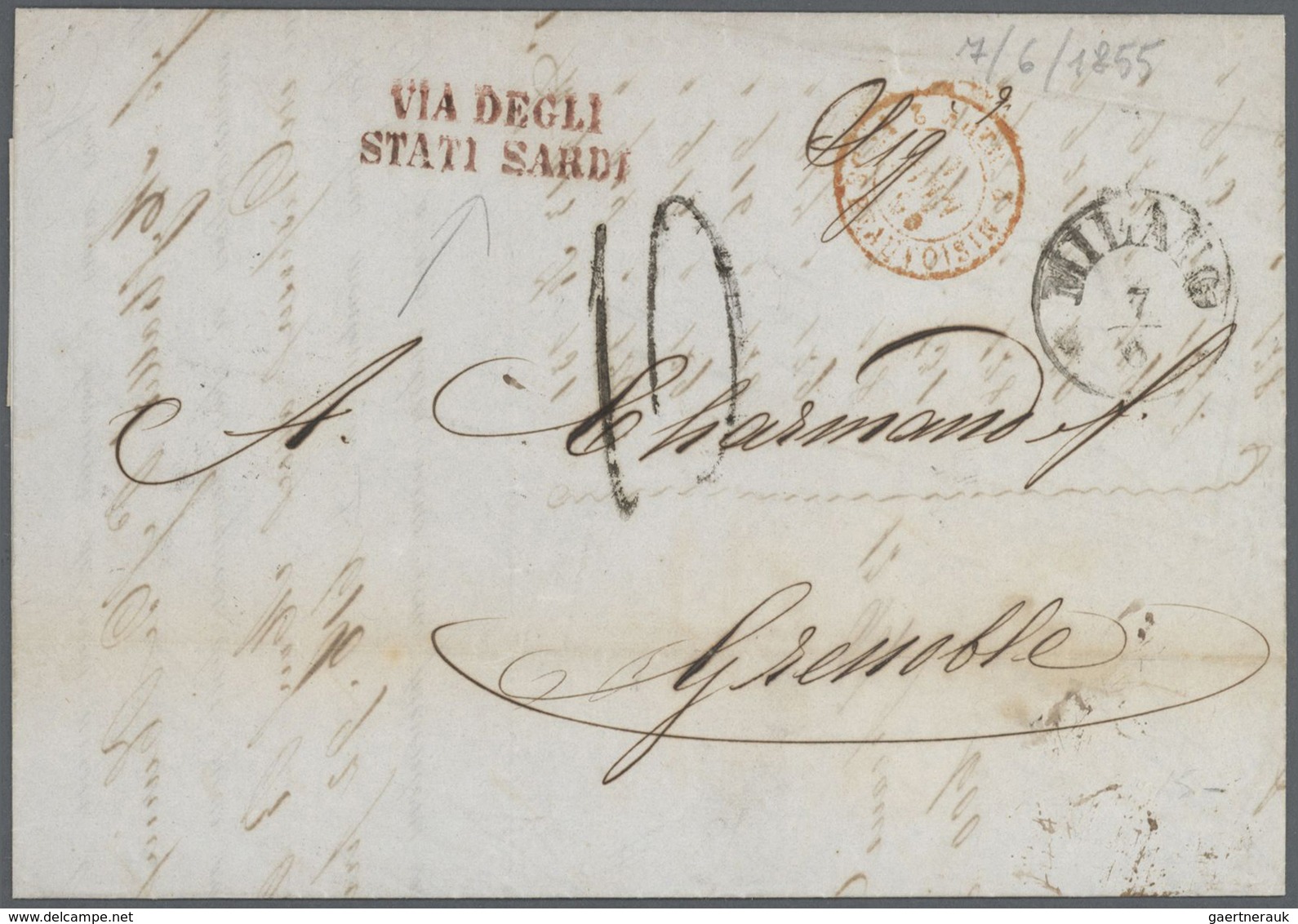 Br Italien - Vorphilatelie: 1832/65 (ca.), Lot Of Ca. 110 Stampless (entire)-letters With Incoming-mail - ...-1850 Préphilatélie