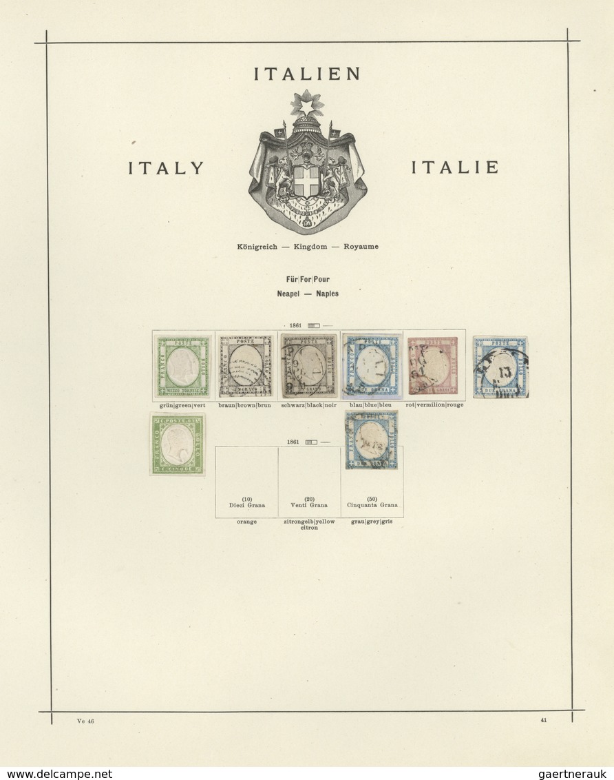 O/*/Brfst/(*) Altitalien: 1851/1972, Italian states/Italy, used and mint collection on album pages, partly varied