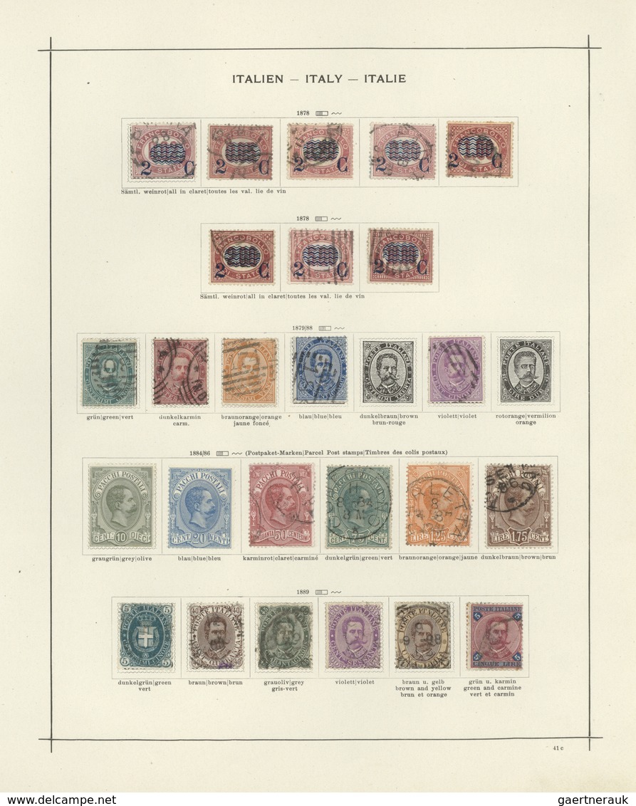 O/*/Brfst/(*) Altitalien: 1851/1972, Italian states/Italy, used and mint collection on album pages, partly varied