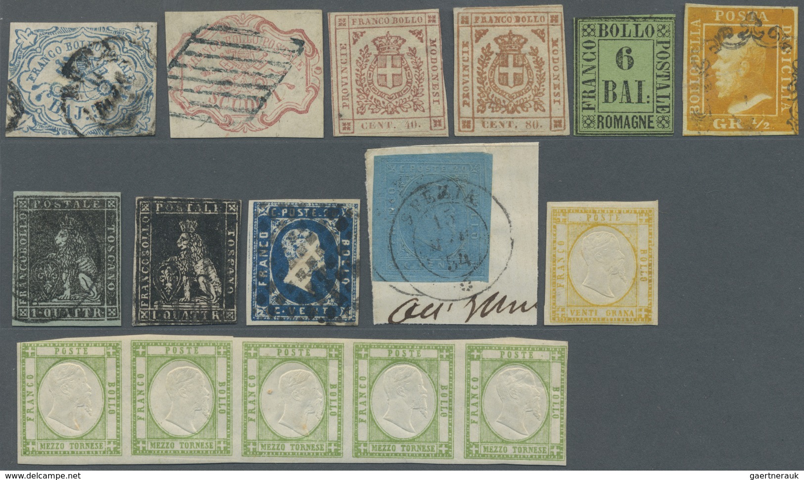 O/*/Br/(*) Altitalien: 1851/1868, Used And Mint Collection In Two Stockbboks, Varied Condition As To Be Expecte - Collections