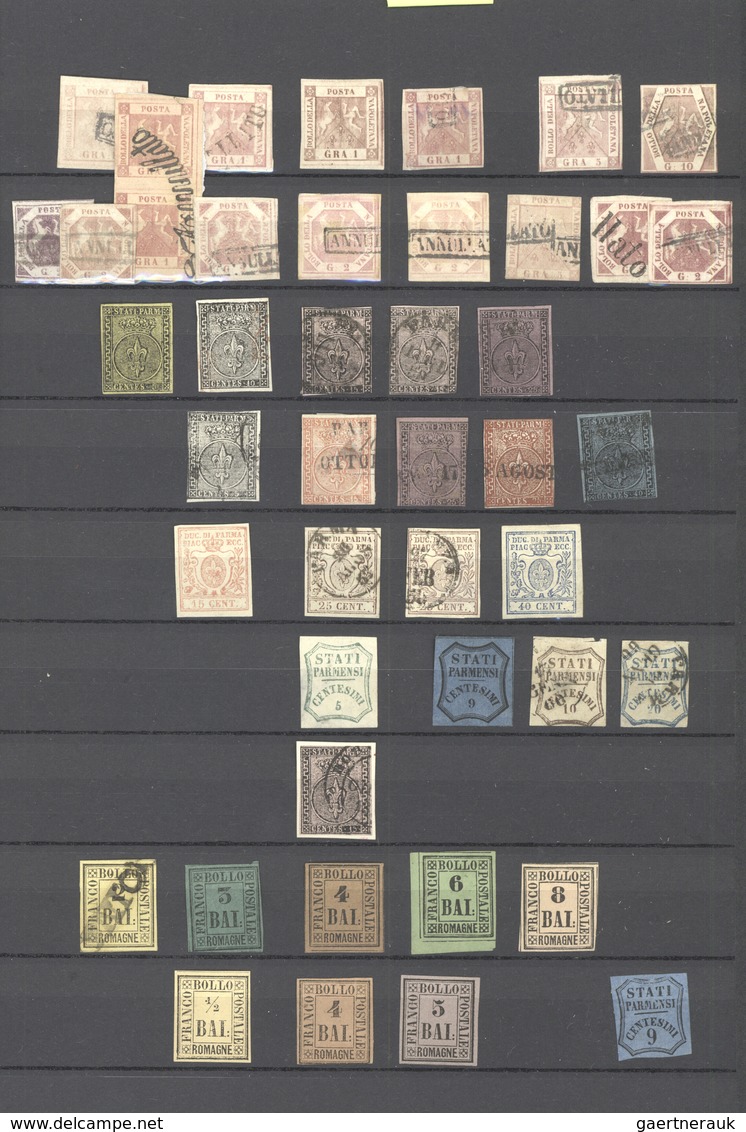 O/*/**/Br Altitalien: 1852/1943, Italian States/Kingdom Of Italy, Used And Mint Collection In A Stockbook, Var - Collections