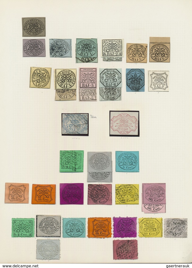 */**/O Altitalien: 1854/61, A Scarce Collection Of Classic Stamps Mint And Used (sometimes In Both Conditio - Collections