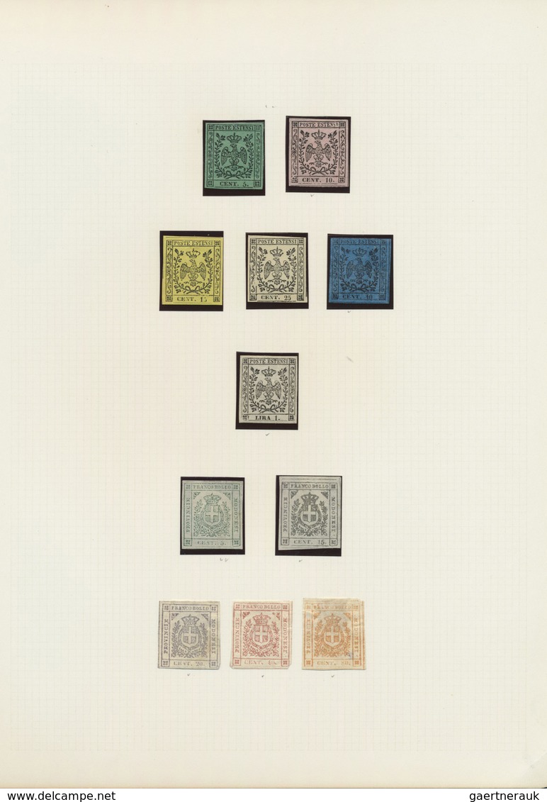 */**/O Altitalien: 1854/61, A Scarce Collection Of Classic Stamps Mint And Used (sometimes In Both Conditio - Collections