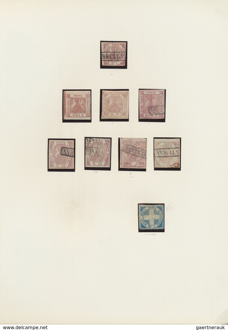 */**/O Altitalien: 1854/61, A Scarce Collection Of Classic Stamps Mint And Used (sometimes In Both Conditio - Collections