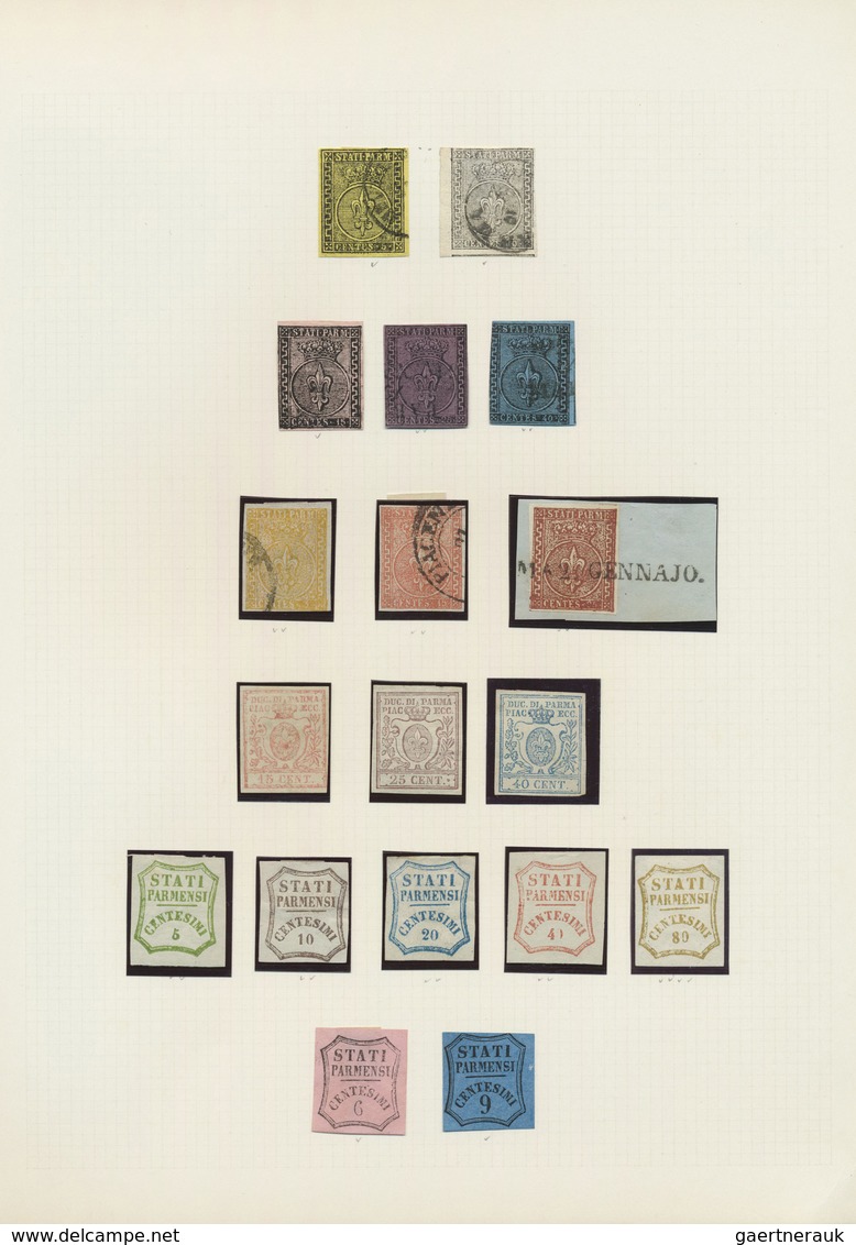 */**/O Altitalien: 1854/61, A Scarce Collection Of Classic Stamps Mint And Used (sometimes In Both Conditio - Collections