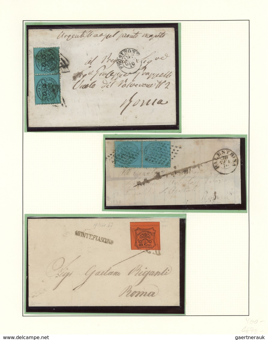 O/Br/*/Brfst Italien - Altitalienische Staaten: Kirchenstaat: 1821/1870, specialised collection of apprx. 225 sta