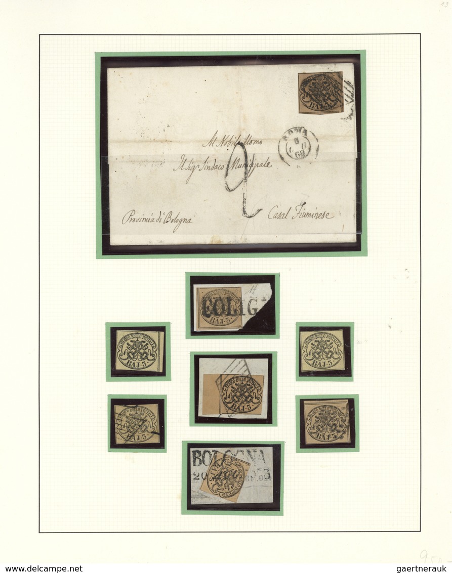 O/Br/*/Brfst Italien - Altitalienische Staaten: Kirchenstaat: 1821/1870, specialised collection of apprx. 225 sta