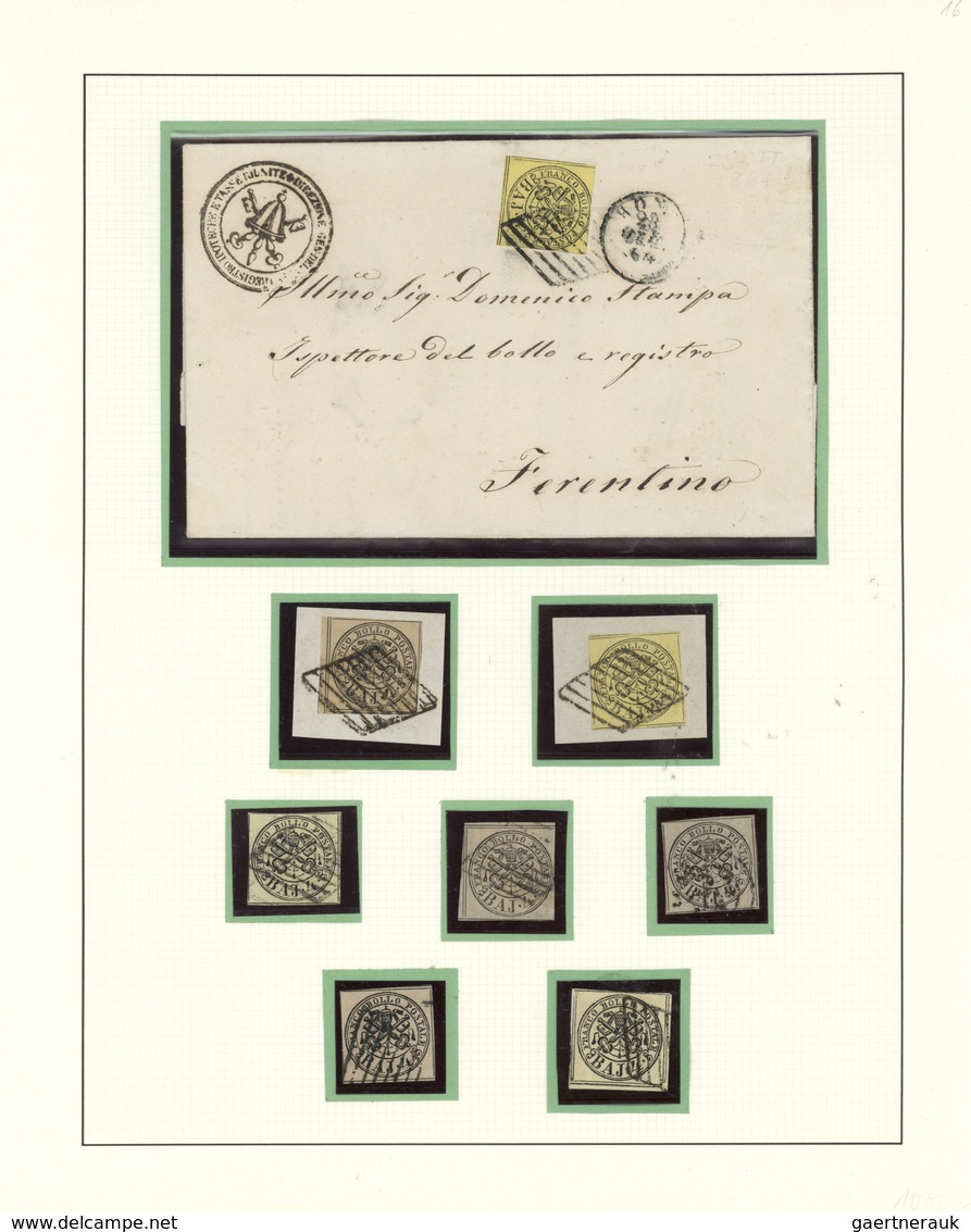 O/Br/*/Brfst Italien - Altitalienische Staaten: Kirchenstaat: 1821/1870, specialised collection of apprx. 225 sta