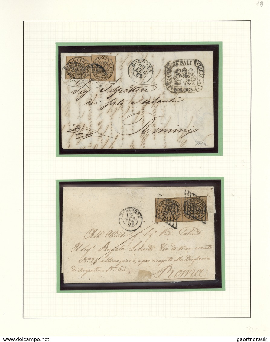 O/Br/*/Brfst Italien - Altitalienische Staaten: Kirchenstaat: 1821/1870, specialised collection of apprx. 225 sta