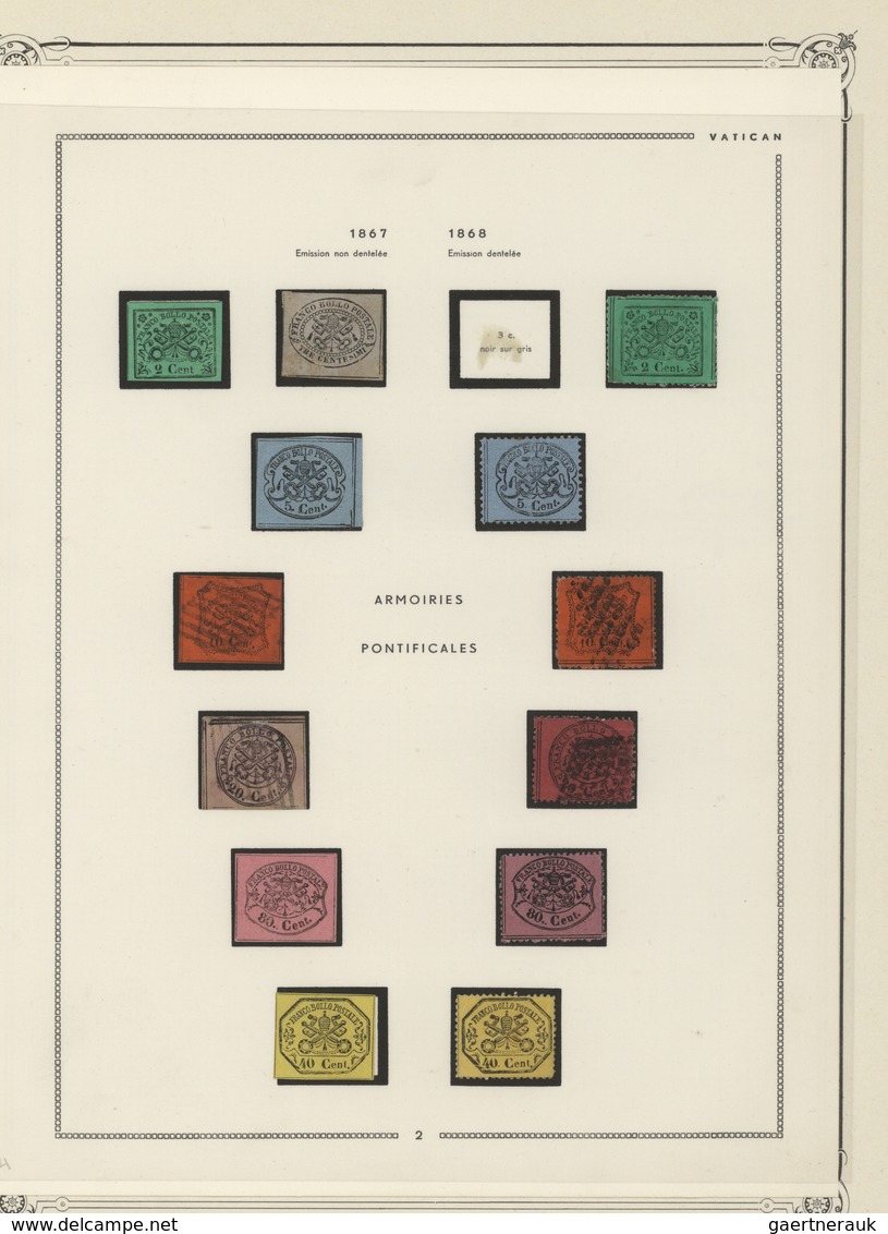 */O/Br Italien - Altitalienische Staaten: Kirchenstaat: 1852/1868 Impressive Collection On Album Sheets Wit - Etats Pontificaux