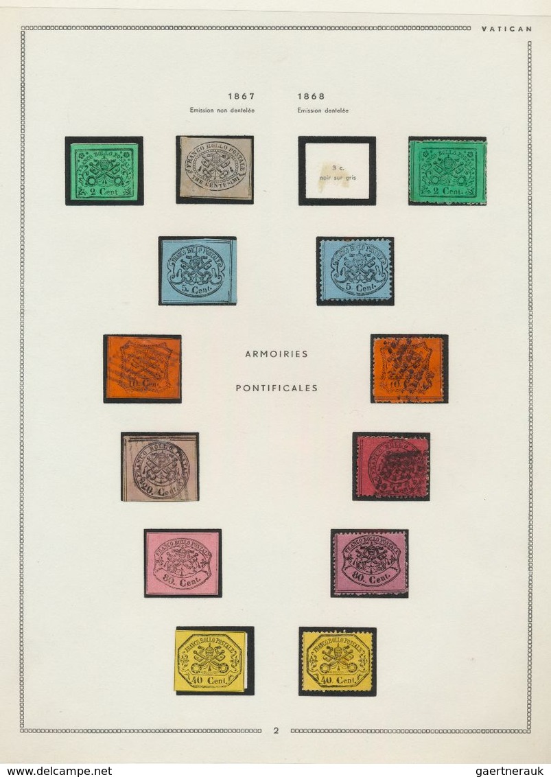 */O/Br Italien - Altitalienische Staaten: Kirchenstaat: 1852/1868 Impressive Collection On Album Sheets Wit - Papal States