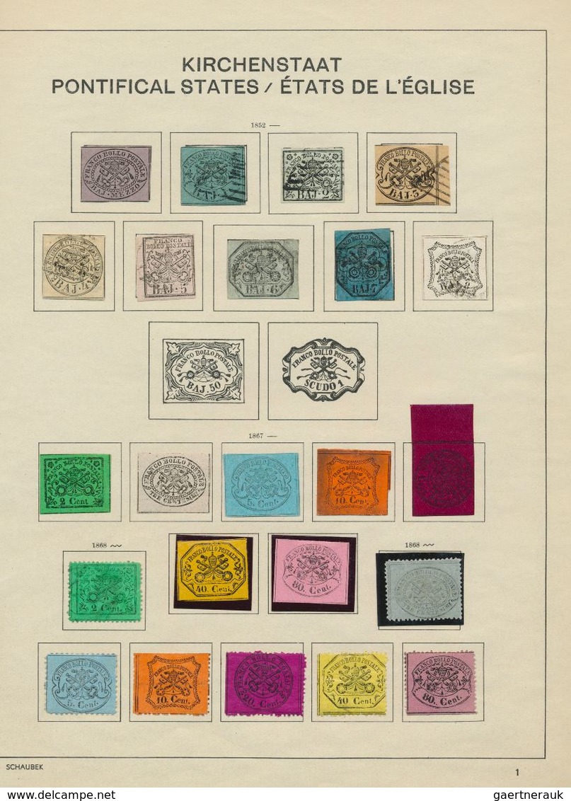*/O/Br Italien - Altitalienische Staaten: Kirchenstaat: 1852/1868 impressive collection on album sheets wit