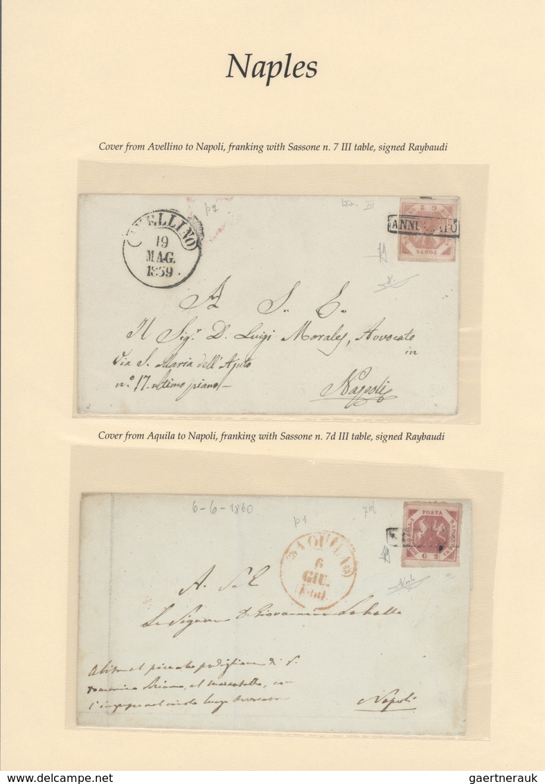 O/Br/* Italien - Altitalienische Staaten: Neapel: 1858: Specialised collection "Regno di Napoli". More then