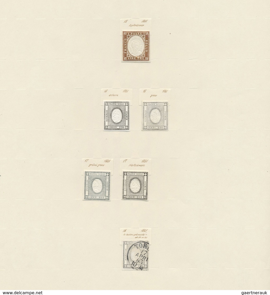 */O Italien - Altitalienische Staaten: Sardinien: 1855/1863, Mint And Used Collection Of 1855-1863 Issue - Sardaigne