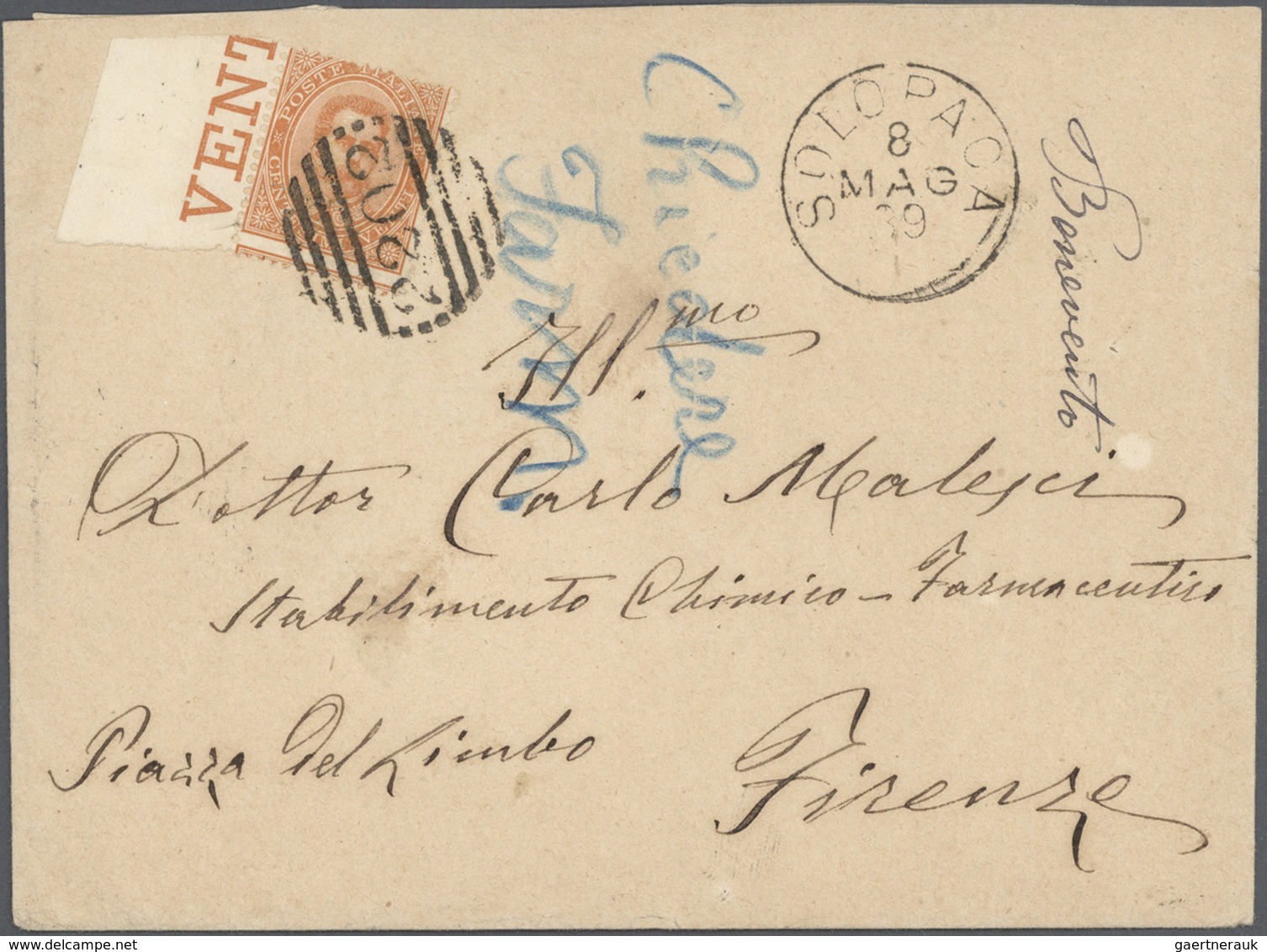 Br Italien: 1780/1921, Collection Of More Than 100 Covers (from Some Pre-philately), Main Value 1860s/1 - Marcophilie