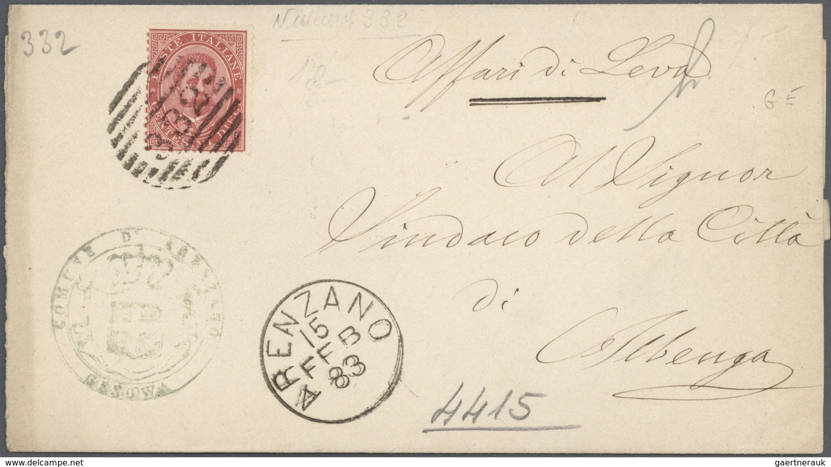 Br Italien: 1780/1921, collection of more than 100 covers (from some pre-philately), main value 1860s/1