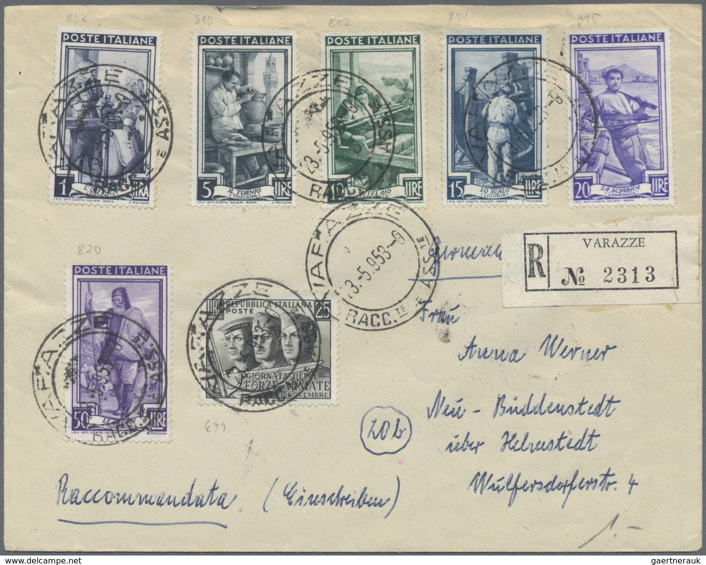 GA/Br/ Italien: 1822/1980 (ca.), lot of many hundred covers, postal stationeries and picture postcards from