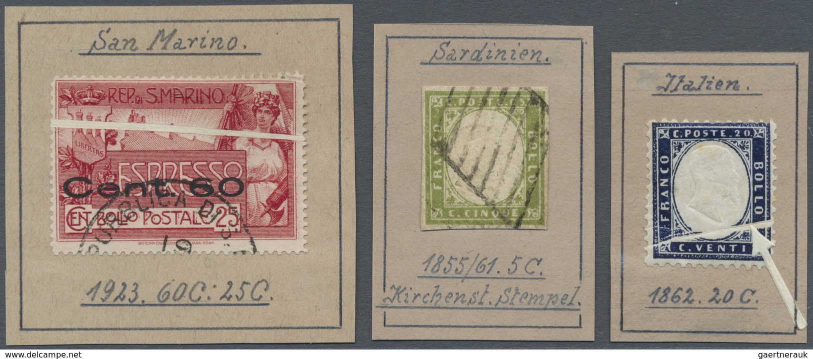 O/* Italien: 1855/1924 (ca.), Italy/Area, Specialised Assortment Of 55 Stamps Showing Varieties/speciali - Marcophilie