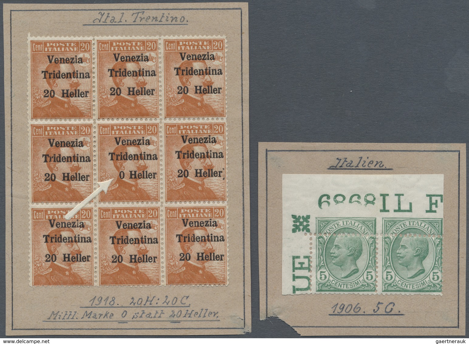 O/* Italien: 1855/1924 (ca.), Italy/Area, Specialised Assortment Of 55 Stamps Showing Varieties/speciali - Marcophilie