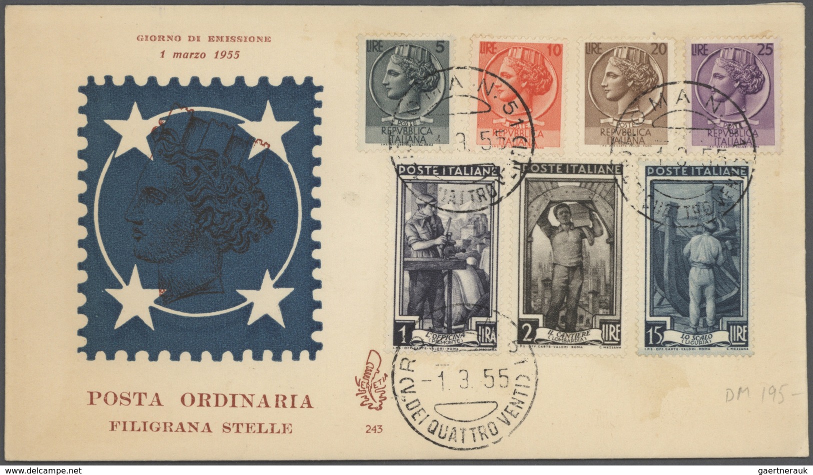 Br/GA Italien: 1858/1964, ca. 110 Briefe, Karten und Ganzsachen ab Altitalienische Staaten und inkl. San M