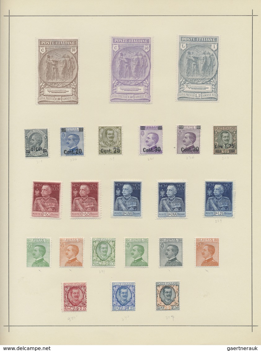 */** Italien: 1861/1958, A Scarce Mint LH Collection Of Mainly The Early Issues With Many Highpriced Key- - Marcophilie