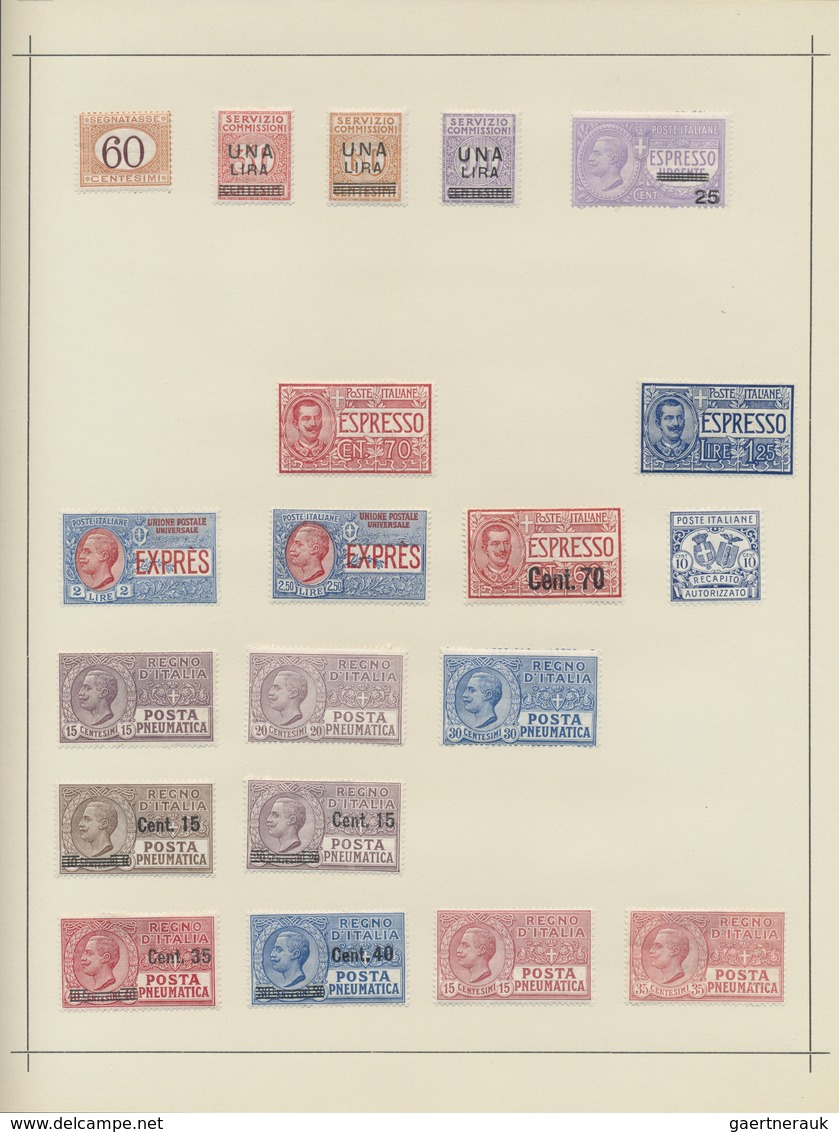 */** Italien: 1861/1958, A scarce mint LH collection of mainly the early issues with many highpriced key-