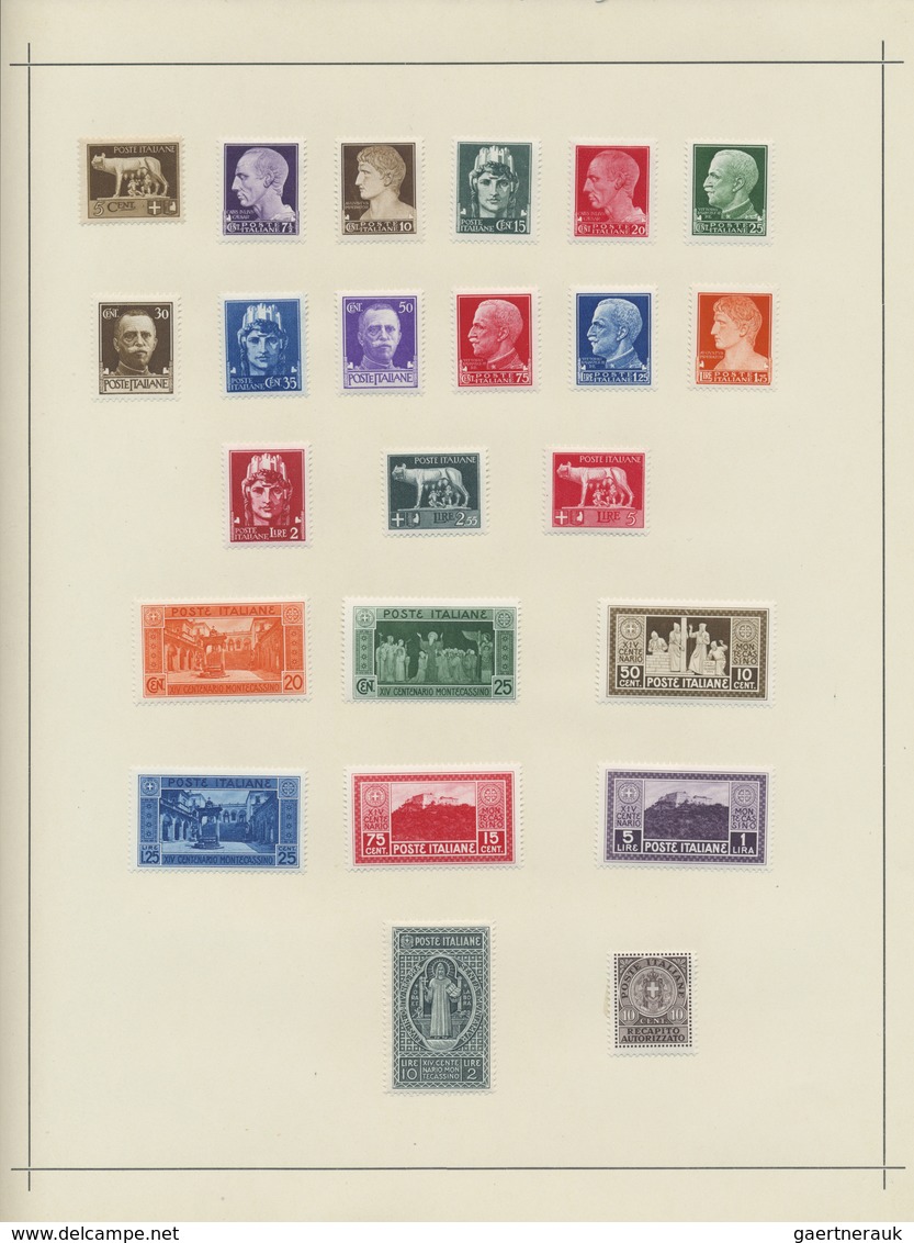 */** Italien: 1861/1958, A scarce mint LH collection of mainly the early issues with many highpriced key-