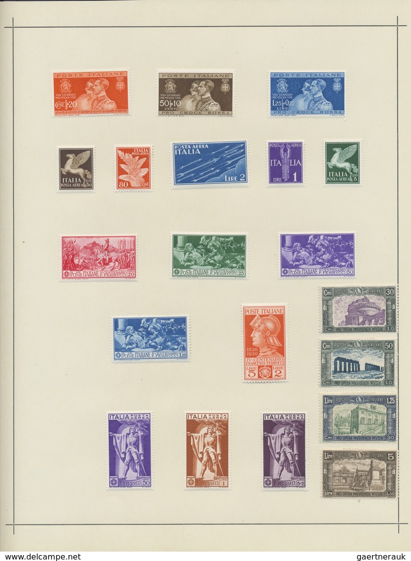 */** Italien: 1861/1958, A scarce mint LH collection of mainly the early issues with many highpriced key-