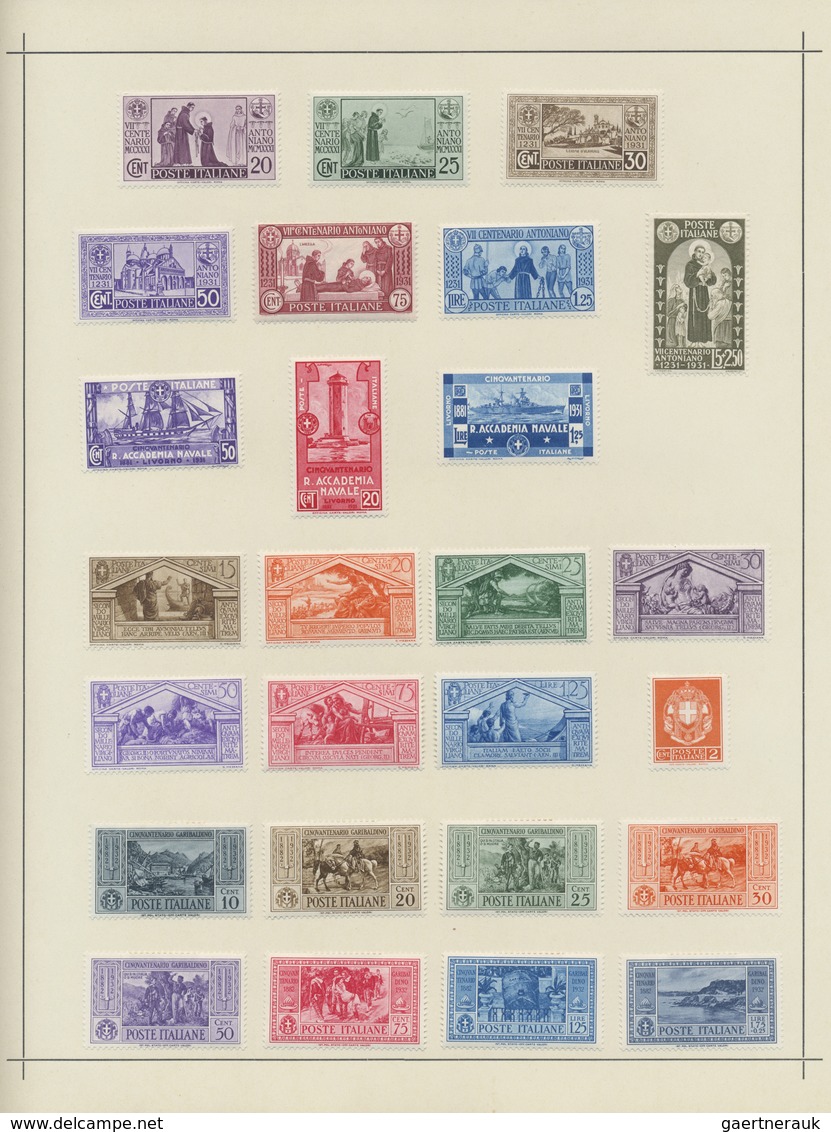 */** Italien: 1861/1958, A scarce mint LH collection of mainly the early issues with many highpriced key-