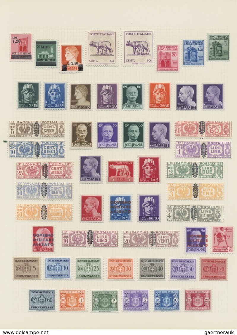 */** Italien: 1861/1958, A scarce mint LH collection of mainly the early issues with many highpriced key-