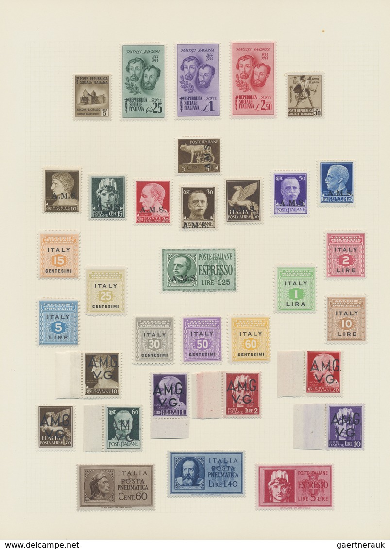 */** Italien: 1861/1958, A scarce mint LH collection of mainly the early issues with many highpriced key-