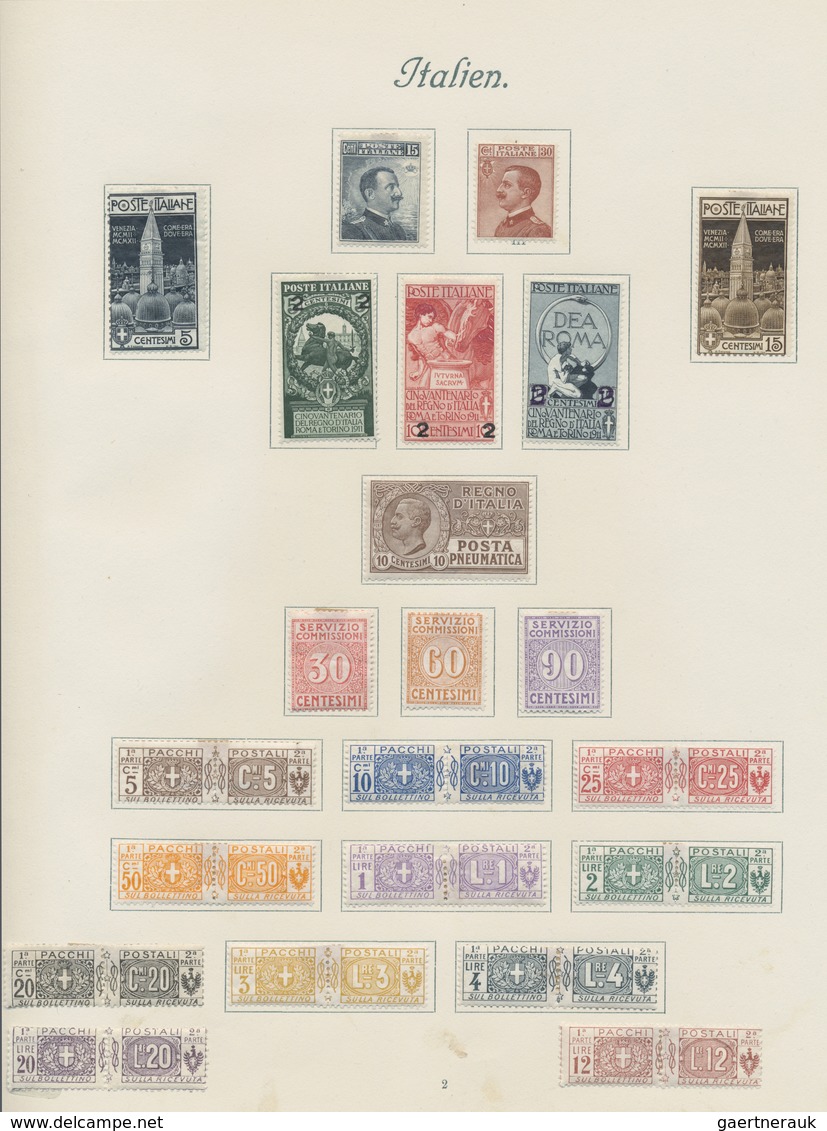 */** Italien: 1861/1958, A scarce mint LH collection of mainly the early issues with many highpriced key-