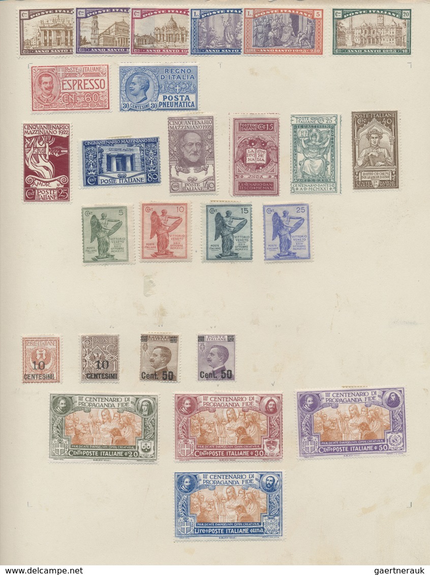 */** Italien: 1861/1958, A scarce mint LH collection of mainly the early issues with many highpriced key-