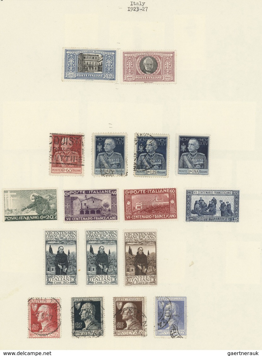 O/*/**/(*) Italien: 1862/1975, mint and used collection in an ancient album with plenty of better material, e.g